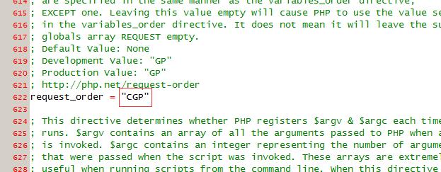 ini value to include C,G and P解决办法